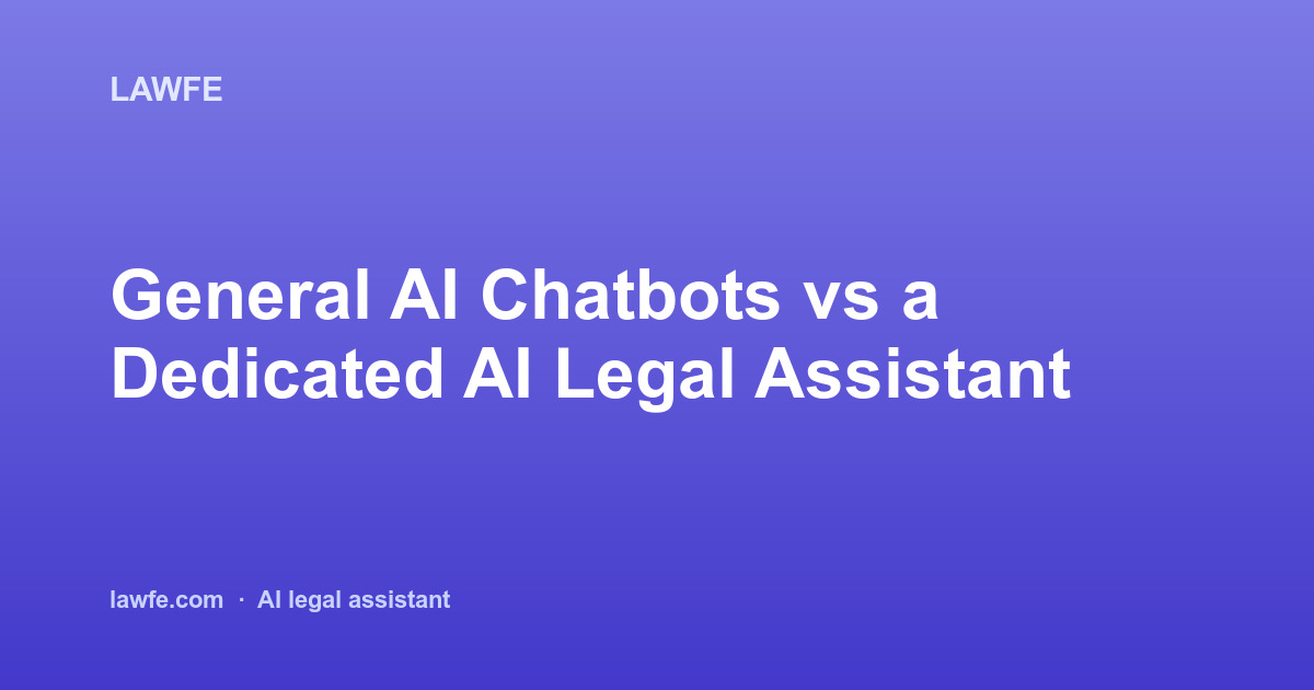 Chatbots de IA generales vs un asistente legal de IA especializado